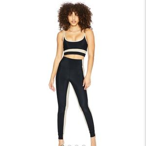 BEACH RIOT-COLORBLOCK LEGGING BLACK TAN Size medium